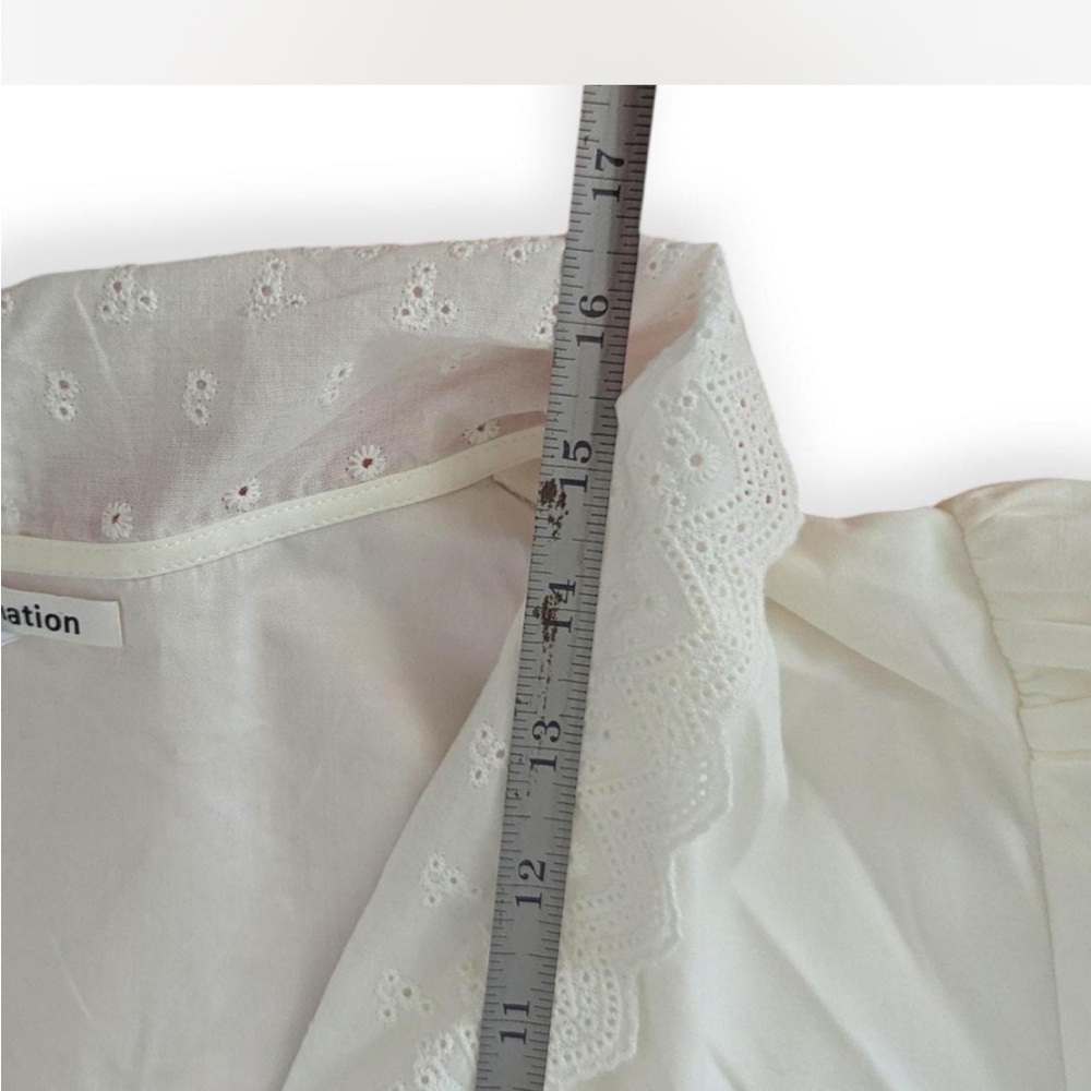 Reformation Eyelet Cropped Blouse - Picture 5 of 6